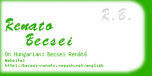 renato becsei business card