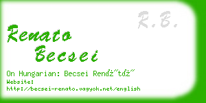 renato becsei business card